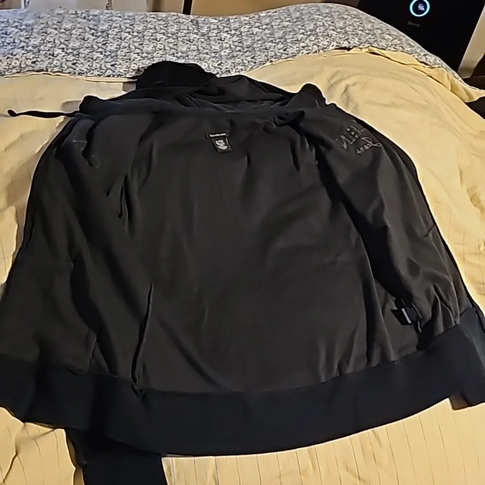 Calvin Klein Black Velour Jacket Size XL - Picture 11 of 12